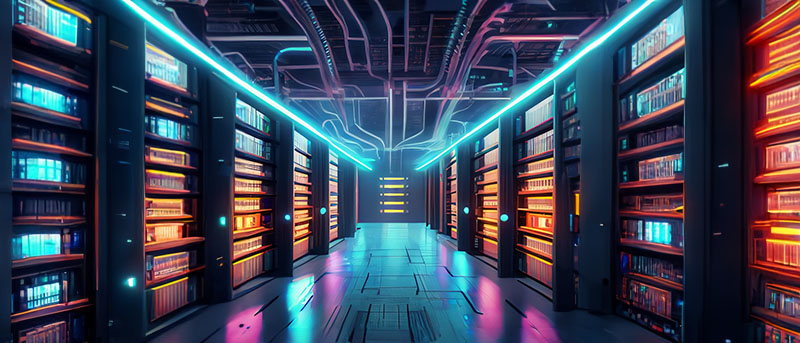 A futuristic library